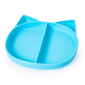 Babywise Πιάτο Σιλικόνης Αλεπού με Χωρίσματα Μπλε, 1τμχ