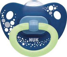  Nuk Happy Nights Πιπίλα Σιλικόνης Γκρι Αστεράκια Για Μωρά Από 18-36 Μηνών, 1τμχ