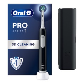 Oral-B Pro Series 1 Ηλεκτρική Οδοντόβουρτσα, Mαύρη με Θήκη Ταξιδίου, 1σετ
