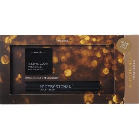KORRES SPARKLING BEAUTY THE GOLD EYE SET BLACK VOLCANIC MINERALS MASCARA 01 ΜΑΥΡΟ 8ML & FESTIVE GLOW MINERALS METALLIC SHINE EYESHADOW ΧΡΥΣΗ ΑΠΟΧΡΩΣΗ 1.5G