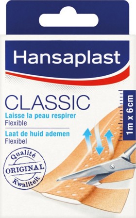 Hansaplast Classic Flexible Aνθεκτικά Επιθέματα 1m x 6cm, 1τμχ