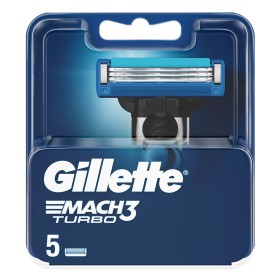 Gillette Mach3 Turbo Ανταλλακτικές Κεφαλές Ξυριστικής Μηχανής, 5τμχ