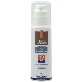 Frezyderm Sun Screen Tan Accelerator SPF 10 Αντιηλιακό γαλάκτωμα προσώπου και σώματος με επιταχυντές μαυρίσματος, 150 ml