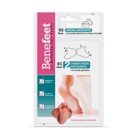 Benefeet Moisturizing Cream & Exfoliating Foot Gloves Απολεπιστικά Γάντια Ποδιών, 1ζευγάρι