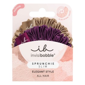 Invisibobble Sprunchie Slim Elegant Style Καφέ & Μπορντώ, 2τμχ