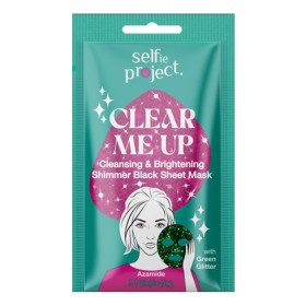 Selfie Project Clean Me Up Cleansing Sheet Mask Μάσκα Προσώπου με Πράσινο Glitter, 1τμχ