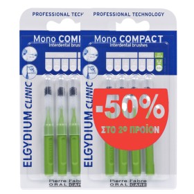 Elgydium Clinic Promo -50% στο Δεύτερο Προϊόν Duo Mono Compact 1.1mm Μεσοδόντια Βουρτσάκια, 8τμχ