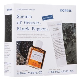 Korres Ανδρικό Σετ Περιποίησης Black Pepper Eau de Toilette 50ml & Aftershave Γαλάκτωμα 125ml, 1σετ