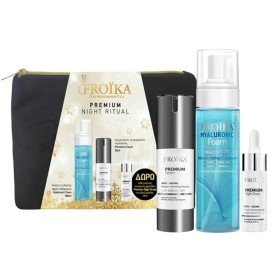 Froika Εορταστικό Πακέτο Premium Night Ritual Σετ Αντιγηραντικής Περιποίησης με Hyaluronic Αφρό Καθαρισμού, 200ml, Premium Cream Αντιγηραντική Κρέμα, 30ml & Δώρο Premium Night Drops Λάδι Νυχτερινής Φροντίδας, 10ml & Νεσεσέρ, 1σετ