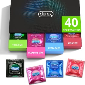 Durex Promo Surprise Me Premium Variety Pack Ποικιλία με Επιλεγμένα Προφυλακτικά σε Premium Κασετίνα, 40τμχ