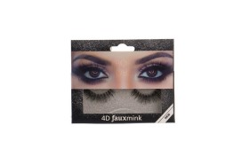 Ro-Accessories 4D Fauxmink Βλεφαρίδες Με Κόλλα EY210, 1τμχ