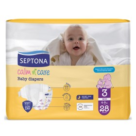 Septona Calm N Care Baby Diapers Πάνες Midi No3 (4-9kg), 28τμχ