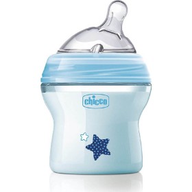 Chicco Natural Feeling Πλαστικό Μπιμπερό με Θηλή Σιλικόνης Μέτριας Ροής 2m+ Μπλε, 250ml