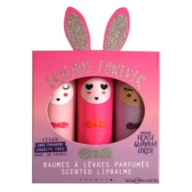 Inuwet Friend Forever Lip Balm Ενυδάτωση Χειλιών με Γεύση Marshmallow/Κεράσι/Φράουλα, 3τμχ