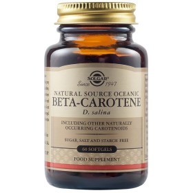 Solgar Beta Carotene 7mg Συμπλήρωμα Διατροφής Βήτα Καροτίνη με Αντιοξειδωτική Δράση Συμβάλλει στη Διατήρηση Υγιούς Δέρματος & στην Ενίσχυση της Όρασης, 60softgels