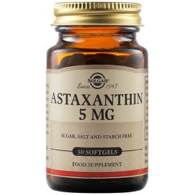 Solgar Astaxanthin 5mg Συμπλήρωμα Διατροφής για την Προστασία των Οφθαλμών από Εκφυλιστικές Αλλοιώσεις, 30 softgels