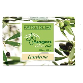 Macrovita Pure Olive Oil Soap Gardenia Φυσικό Σαπούνι Ελαιολάδου Γαρδένια 100gr