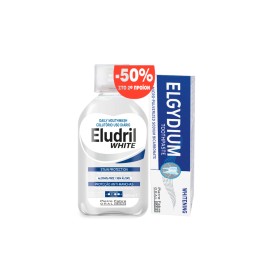 Elgydium Promo Eludril White Στοματικό Διάλυμα, 500ml & Elgydium Whitening οδοντόκρεμα για Λευκά Δόντια, 75ml με -50% στο 2ο προϊόν