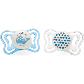 Chicco Physio Forma Light (71031-41) Εργονομική Πιπίλα Νύχτας με Θηλή Σιλικόνης για Ηλικίες 2-6m, 2τεμ