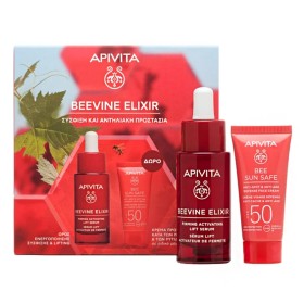 Apivita Σετ Περιποίησης Προσώπου για Σύσφιξη & Αντηλιακή Προστασία με Beevine Elixir Serum 30ml & ΔΩΡΟ Bee Sun Safe Anti-Spot & Anti-Age Defense Κρέμα Προσώπου, 15ml