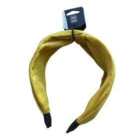 Ro Accessories Κιτρινη Στέκα Μαλλιών Υφασμάτινη Viscose Με Κόμπο 14-0232, 1τμχ