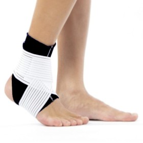 Anatomichelp 0031 Επιστραγαλίδα με 2 Δέστρες Neoprene Μαύρο, 1 τμχ