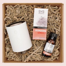 Laboratorios Sys - Πακέτο υγραντήρας υπερήχων WHITE 255ml και αρωματικό έλαιο σανταλόξυλο 50ml