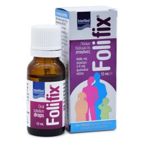 Intermed Folifix Συμπλήρωμα Διατροφής Φυλλικού Οξέος σε Σταγόνες με Γεύση Βατόμουρο, 12ml