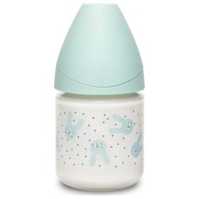 Suavinex Γυάλινο Μπιμπερό 120ml Με Θηλή Σιλικόνης 0+Μ Hygge Rabbit Green