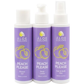 Aloe+ Colors Promo Peach Please Travel Size Summer Bag Shower Gel Αφρόλουτρο, 100ml, Body Lotion Λοσιόν Σώματος, 100ml, Hair & Body Mist, 100ml & Δώρο Νεσεσέρ, 1τεμ, 1σετ