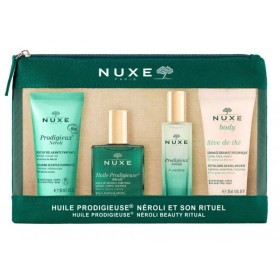 Nuxe Huile Prodigieuse Neroli Beauty Ritual Promo Huile Prodigieuse Neroli Αφρόλουτρο 30ml, Huile Prodigieuse Neroli Ξηρό Λάδι 30ml, Prodigieux Neroli Γυναικείο Άρωμα 15ml, & Reve de The Scrub Σώματος, 30ml, 1σετ