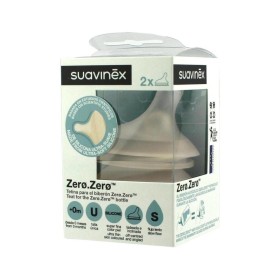 SUAVINEX tetina Θηλή Σιλικόνης και για Νεογέννητα Αργής Ροής (S) Κατάλληλη για Μπιμπερό Zerø.Zerø Αντί-Κολικό 2τμχ