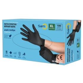 SAM ΓΑΝΤΙΑ ΝΙΤΡΙΛΙΟΥ ΜΑΥΡΑ (LIGHT) (100τεμ.) - (XLARGE)
