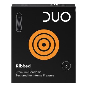 Duo Προφυλακτικά Ribbed με Ραβδώσεις, 3τμχ