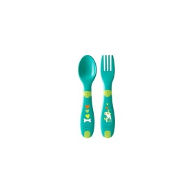 Chicco First Cutlery Σετ Πιρούνι Κουτάλι Φαγητού Green 12m+