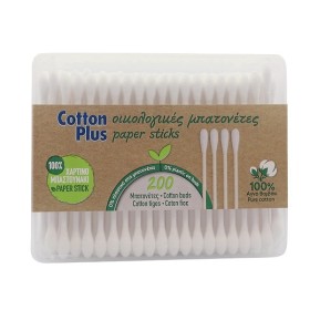 COTTON PLUS ΩΤΟΚΑΘΑΡΙΣΤΕΣ 200τεμ. - (KAΣETINA) (PAPER STICK)
