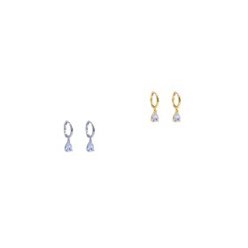 Ro-Ro Accessories Σκουλαρίκι Κρίκος Κρεμαστό Δάκρυ, EF005, 2.5 cm, 1 ζεύγος