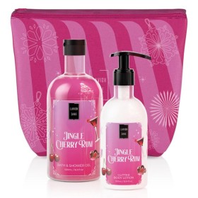 Lavish Care Jingle Cherry Rum Σετ Περιποίησης Jingle Cherry Rum Bath & Shower Gel, 500ml & Jingle Cherry Rum Glitter Body Lotion, 300ml, 1σετ