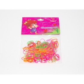Ro-Ro Acessories Λάστιχα μαλλιών ράστα fluo αποχρώσεις, 12τμχ