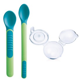 Mam Heat Sensitive Spoons & Cover Θερμοευαίσθητα Κουταλάκια με Προστατευτικό Καπάκι Unisex 6m+, 2τμχ