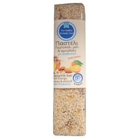 Natural Products Παστέλι με Πορτοκάλι, Μέλι, Αμύγδαλο & Προβιοτικά Χωρίς Ζάχαρη, 90gr