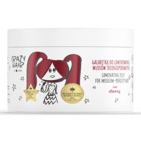 Hiskin Crazy Hair Laminating Gel for Medium Porosity Hair Μάσκα Μαλλιών Cherry, 300ml