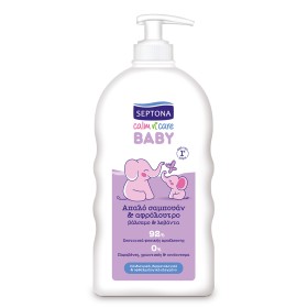 Septona Baby Calm n Care Βρεφικό Σαμπουάν & Αφρόλουτρο με Βάλσαμο & Λεβάντα, 500ml