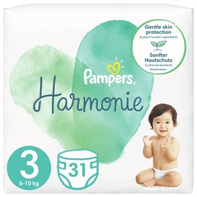 Pampers Harmonie Πάνα με Αυτοκόλλητο No 3 (6-10kg), 31 τμχ
