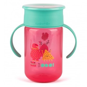 Suavinex Booooo! Trainer Παγούρι Ροζ/Τιρκουάζ, ΜΑ 400774,  340ml