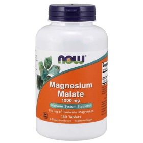 Now Foods Magnesium Malate 1000mg Συμπλήρωμα Διατροφής Ενισχυμένης Μορφής Μαγνησίου με Μηλικό Οξύ, 180ταμπλέτες 