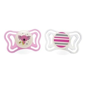 Chicco PhysioForma Light Πιπίλα με Θήκη Σιλικόνης Ρίγες & Κοάλα 6-16m, 2τμχ
