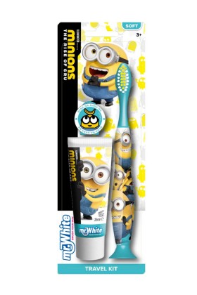 Minios Travel Kit Παιδική Οδοντόβουρτσα & Οδοντόκρεμα, 25ml