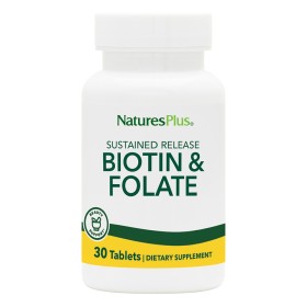 Natures Plus Biotin & Folate Συμπλήρωμα Διατροφής με Βιοτίνη & Φυλλικό Οξύ, 30tabs