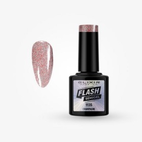 Elixir Make-Up Flash Semi Gel Ημιμόνιμο Bερνίκι No1135 Champagne, 8ml